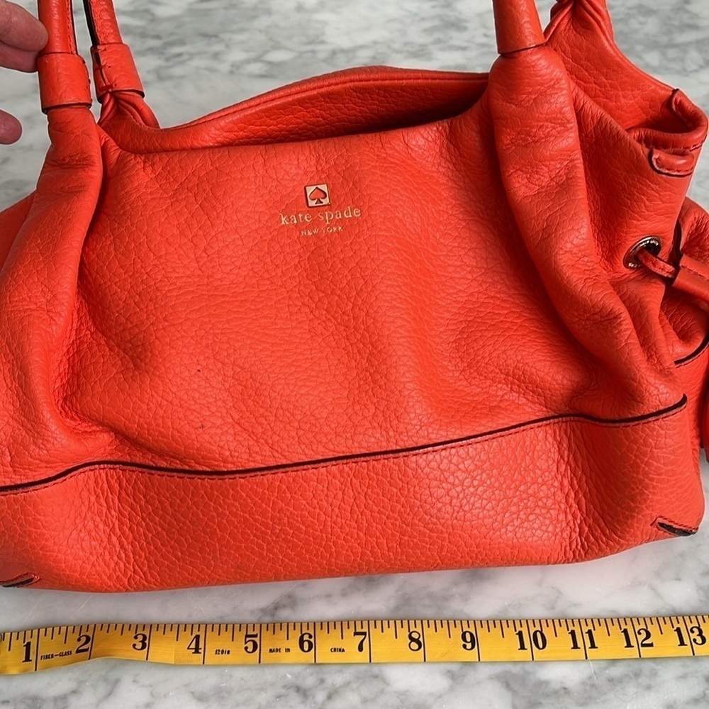 EUC Kate Spade New York Southport Ave Flame Pebble Leather Stevie Handbag - Picture 13 of 14